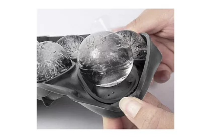 2 forme de silicon pentru gheață - bile și cuburi XXL