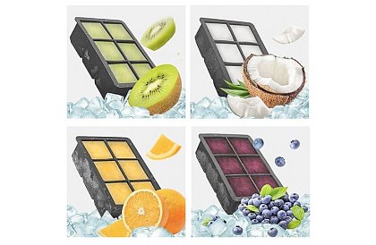 2 forme de silicon pentru gheață - bile și cuburi XXL