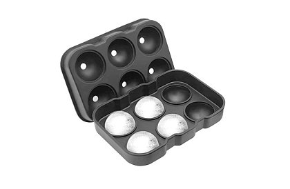 2 forme de silicon pentru gheață - bile și cuburi XXL