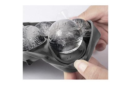 2 forme de silicon pentru gheață - bile și cuburi XXL