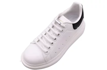 Șireturi elastice pentru pantofi - fără legare - albe