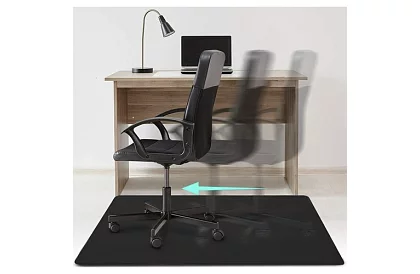 Protecție pentru podea sub scaun - 100 × 140 cm - negru