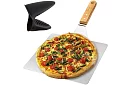 Lopată din oțel inoxidabil pentru pizza cu mâner din lemn