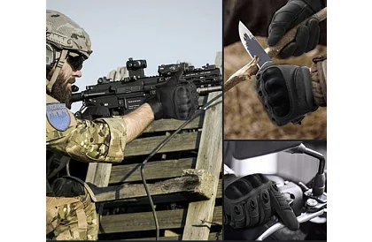 Mănuși tactice cu touchscreen - mărimea L - negre