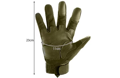 Mănuși tactice cu touchscreen - mărimea L - khaki