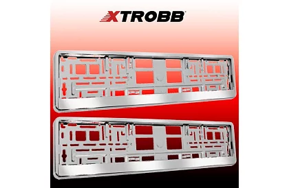 Cadru sub numărul de înmatriculare – argintiu – 2 bucăți