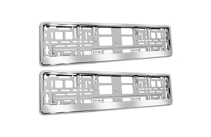 Cadru sub numărul de înmatriculare – argintiu – 2 bucăți