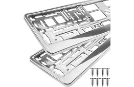 Cadru sub numărul de înmatriculare – argintiu – 2 bucăți