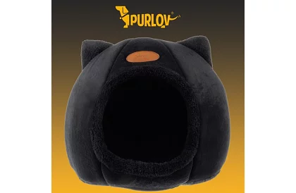 Pătuț din pluș cu urechi - colibă