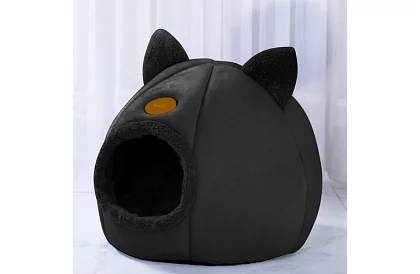 Pătuț din pluș cu urechi - colibă