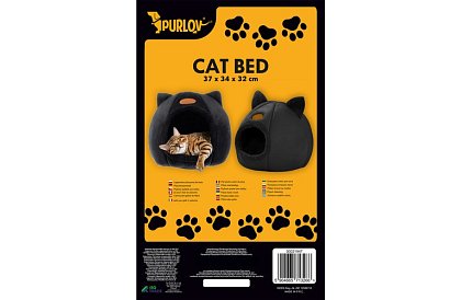 Pătuț din pluș cu urechi - colibă