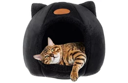 Pătuț din pluș cu urechi - colibă