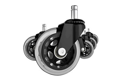 Roți de rezervă din cauciuc pentru scaune – set de 5 bucăți