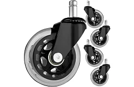 Roți de rezervă din cauciuc pentru scaune – set de 5 bucăți