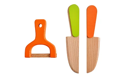 Jucărie din lemn – tăierea legumelor cu accesorii - 34 de piese