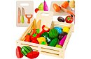 Jucărie din lemn – tăierea legumelor cu accesorii - 34 de piese
