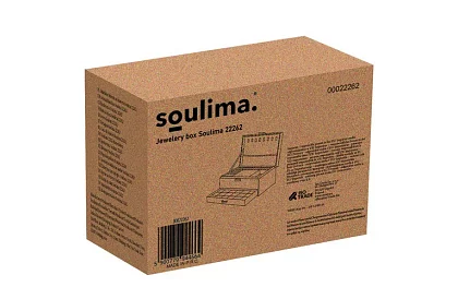 Cutie elegantă din piele întoarsă - neagră