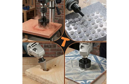 Burghiu de găurire cu diamant M14 - 6–68 mm – set de 7 bucăți