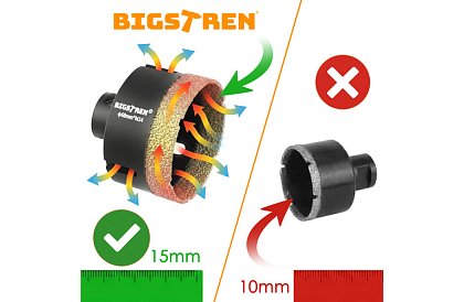 Burghiu de găurire cu diamant M14 - 6–68 mm – set de 7 bucăți