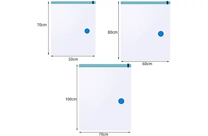 Set de pungi vacuum - 3 dimensiuni - 15 bucăți