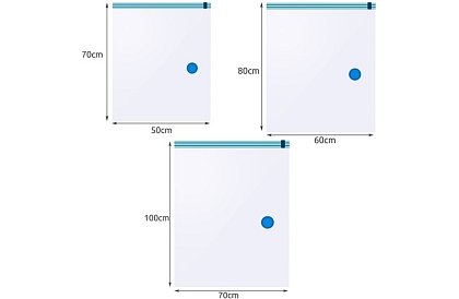 Set de pungi vacuum - 3 dimensiuni - 15 bucăți