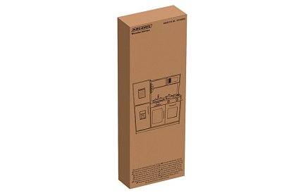 Bucătărie din lemn pentru copii XL cu accesorii – neagră