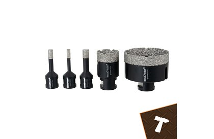 Burghiu de găurit cu diamant M14 6–68 mm - set de 7 piese + adaptor