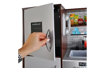 Bucătărie de lemn pentru copii XL cu accesorii - maro