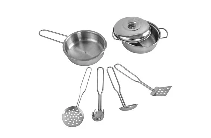 Bucătărie de lemn pentru copii XL cu accesorii - maro