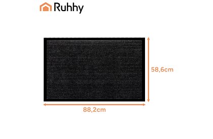 Covoare – negru -  58,6 x 88,2 cm