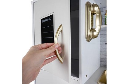 Bucătărie din lemn pentru copii XL cu accesorii – albă