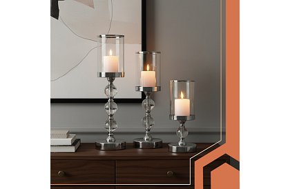 Set de 3 suporturi pentru lumânări – Glamour