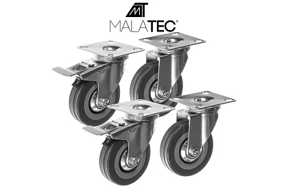 Roți de cauciuc rotative – set de 4 bucăți