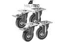 Roți de cauciuc rotative – set de 4 bucăți