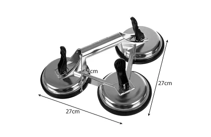 Suport cu vacuum triplu 3×120 mm – ridicare sigură de până la 150 kg