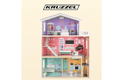 Casă de păpuși mare 114 cm - cu lift