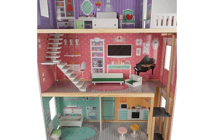 Casă de păpuși mare 114 cm - cu lift