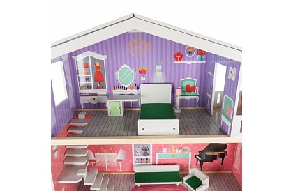 Casă de păpuși mare 114 cm - cu lift
