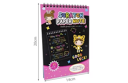 Caiet de zgâriere cu stilou din lemn - scratch note