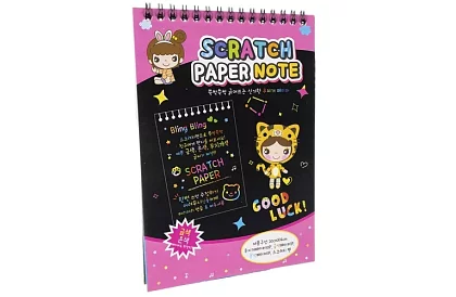 Caiet de zgâriere cu stilou din lemn - scratch note