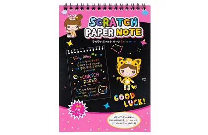 Caiet de zgâriere cu stilou din lemn - scratch note