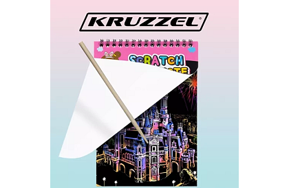 Caiet de zgâriere cu stilou din lemn - scratch note