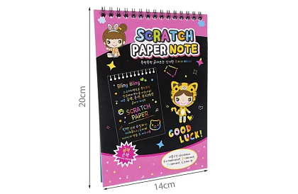 Caiet de zgâriere cu stilou din lemn - scratch note