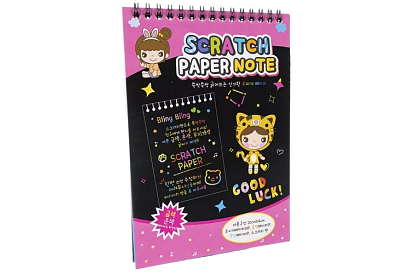 Caiet de zgâriere cu stilou din lemn - scratch note