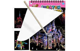 Caiet de zgâriere cu stilou din lemn - scratch note