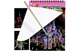 Caiet de zgâriere cu stilou din lemn - scratch note