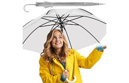 Umbrelă transparentă automată - diametru 93 cm