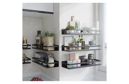 Raft de baie - negru - 50 cm