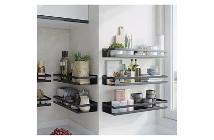 Raft de baie - negru - 50 cm