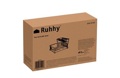 Raft de vase - negru - cu două etaje